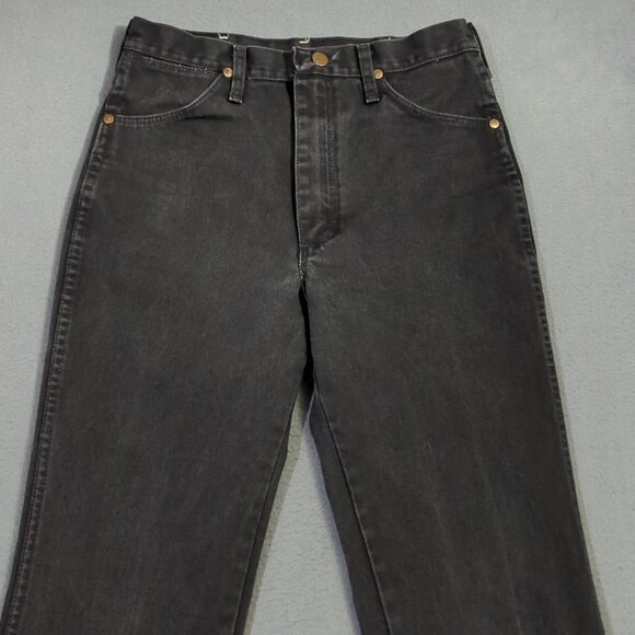 Wrangler VTG Jeans Men's 30x38 Fits 28x37 Black 936CHB Cowboy Cut Slim USA Made - Picture 5 of 10
